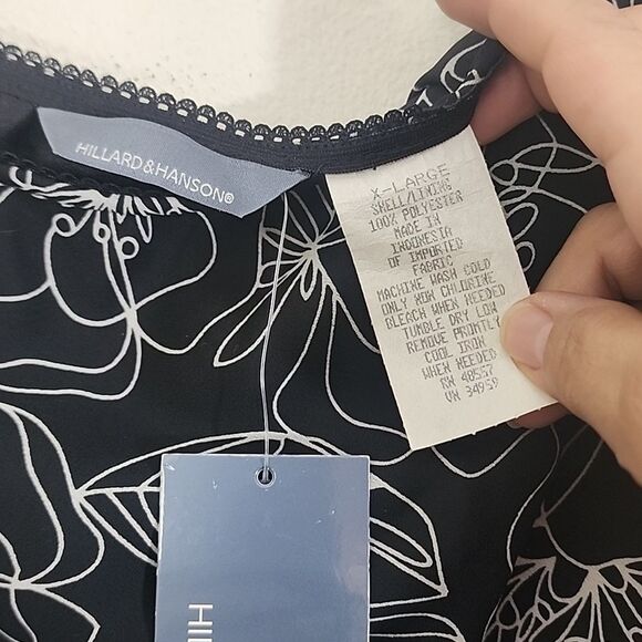 Hillard & Hanson floral print sheer fully lined career wear skirt NWT sz XL - Picture 4 of 7